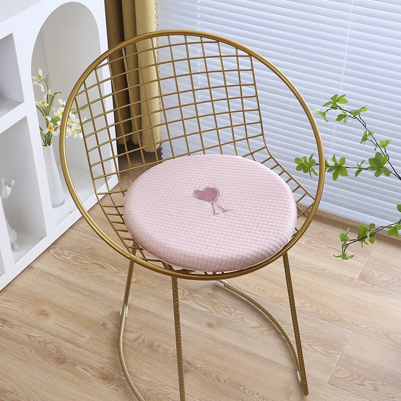 Wrought Iron Backrest Bar Chair Wind High Chair Clothing Store Chair Stool Round Cushion Chair Cushion Dining Chair Stool Futon