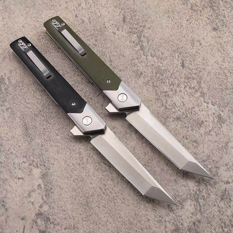 跨境爆款G10手柄山特维克折叠刀户外钓鱼随身折刀野营小刀水果刀