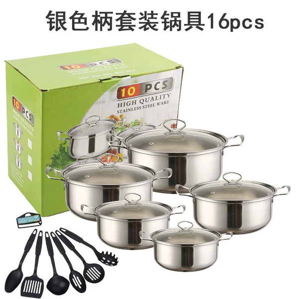 Set, tableware stainless steel, 16 pieces