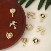 小众甜酷芯银色金色枪黑合金吊坠手工diy手链项链饰品配件材料