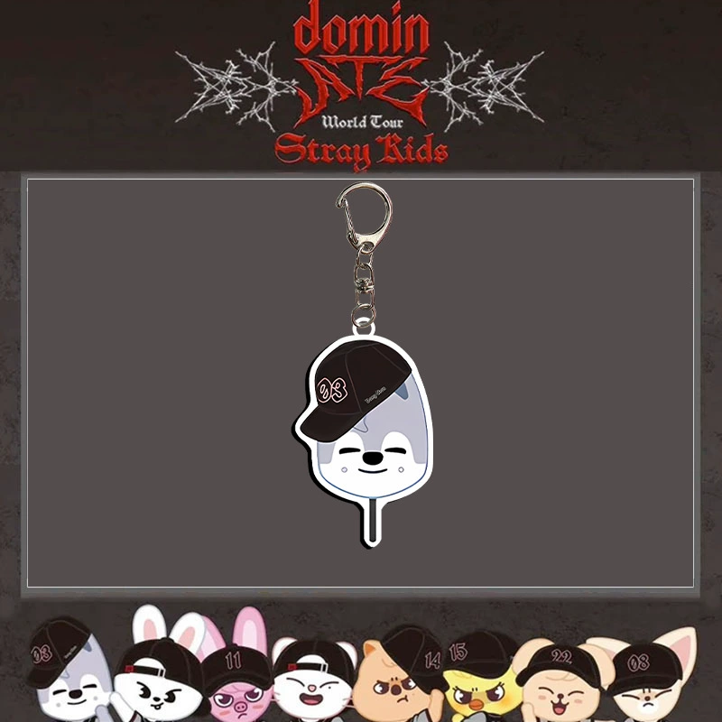 Картридж Стрижка Стрей Кайз мира тур** — этот элемент англ. текст: "Stray Kids World Tour Peripheral Cartoon Pendant Acrylic" перевести как:
