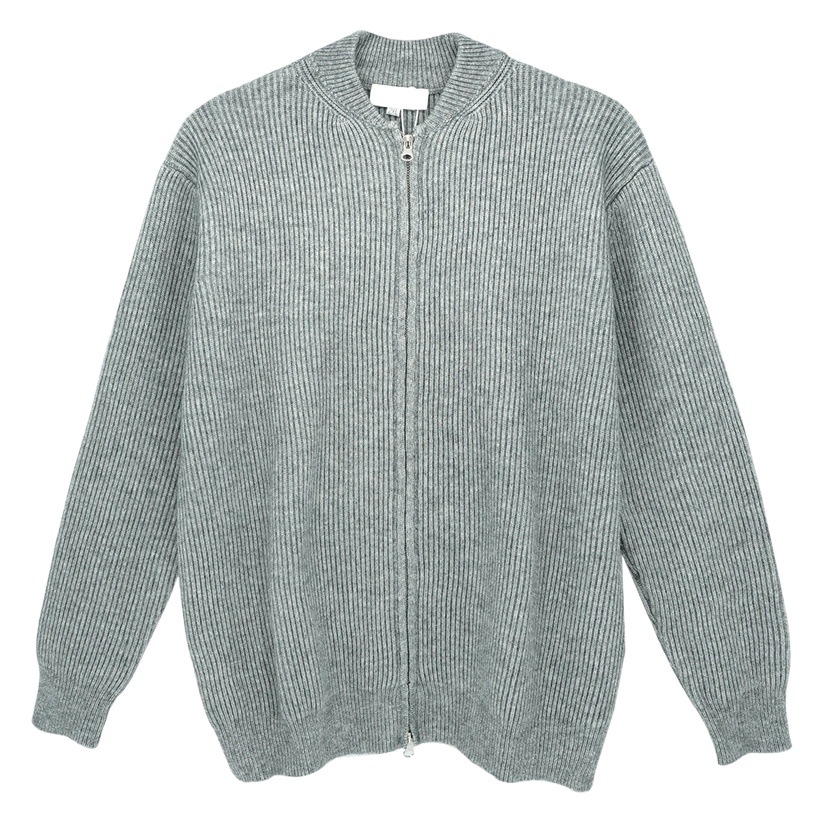 2023 otoño doble cremallera SLIM-Fit suéter de color sólido abrigo de los hombres de estilo coreano simple cuello de béisbol cardigan suéter moda