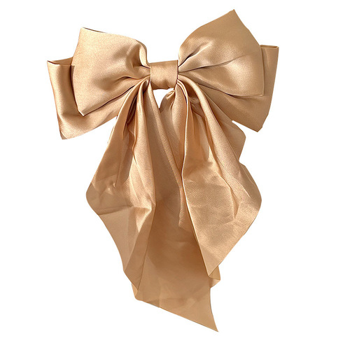 Cross-border best-selling bow hair clip, ultra fairy-tale bow head accessory, long flowing hair clip, rear hair ornament hair clip, versatile