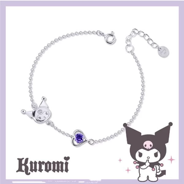 Оригинальное ожерелье Sanrio Kulomi Kulomi-I.Love.Kuromi нишевое стильное украшение высокого качества