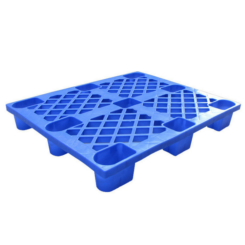 蓝色1010塑胶卡板叉车装卸栈板塑料托盘车间周转垫板搬运地台板