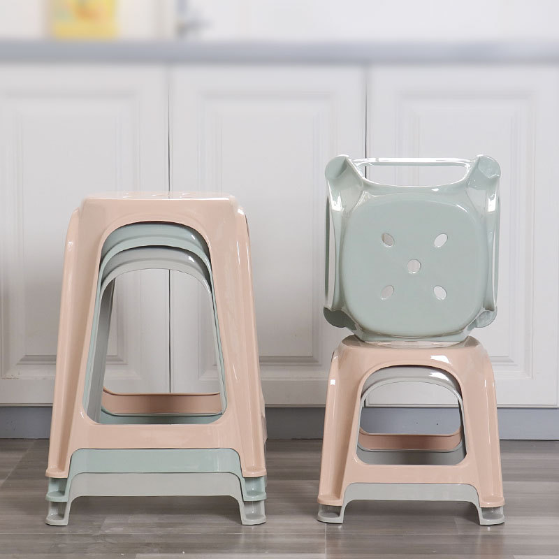塑料凳子家用加厚成人客廳臥室時尚創意高凳餐桌椅子塑膠凳子圓凳