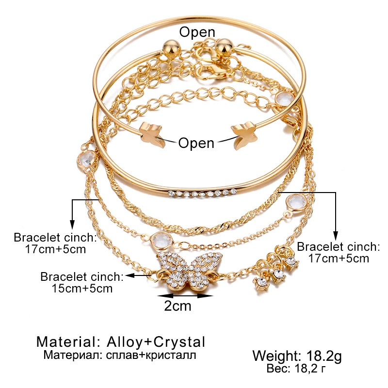 (Cross-border trading), bracelet, set, boho style, 5 pieces