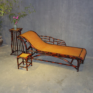 Bamboo Furniture Chinese-Style Chaise Lounge Beauty Couch Bedroom Living Room Leisure Toffee Recliner Balcony Sofa Bed