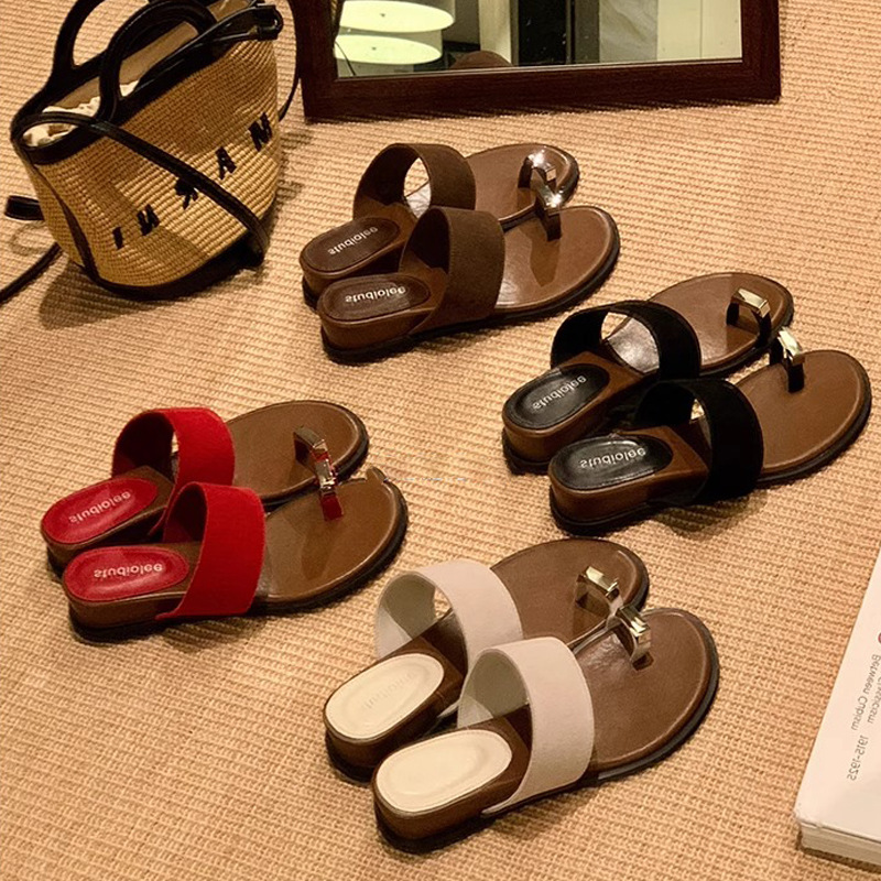 El nuevo estilo de verano de Grape Mom aumenta 4cm ~ Sandalias y zapatillas de chanclas planas en jeringe