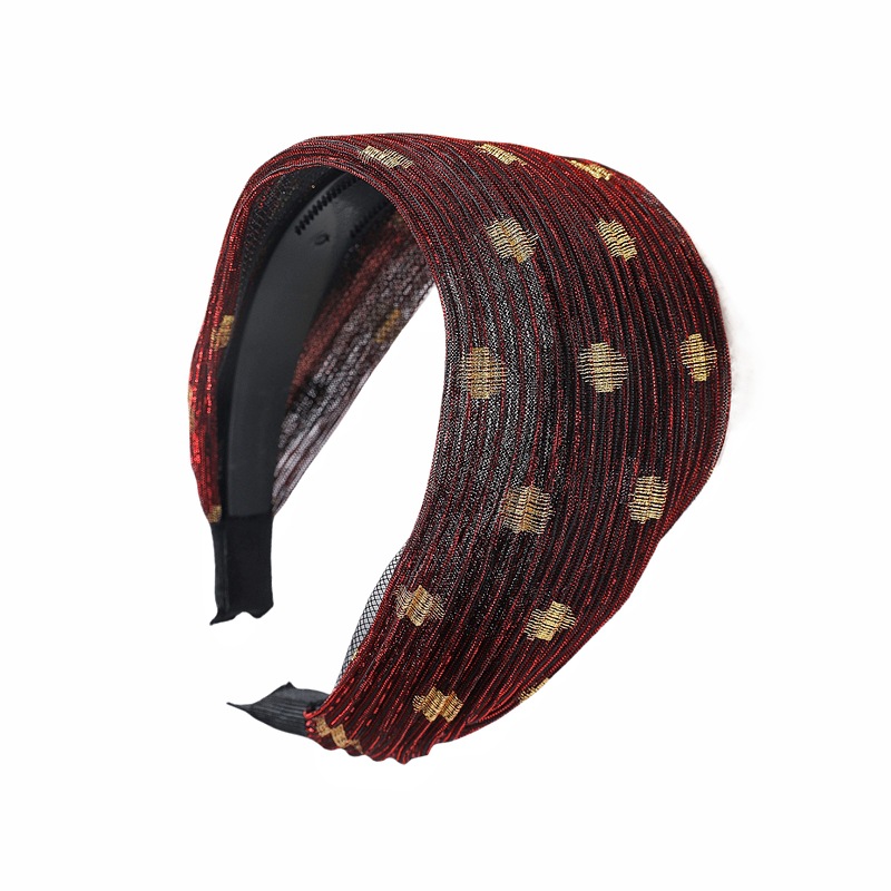 Transfronterizos nuevos bordes anchos banda de cabello coreana hilo de malla cubierta cabello blanco botón de cabeza de moda de verano cara pequeña banda de cabello al por mayor