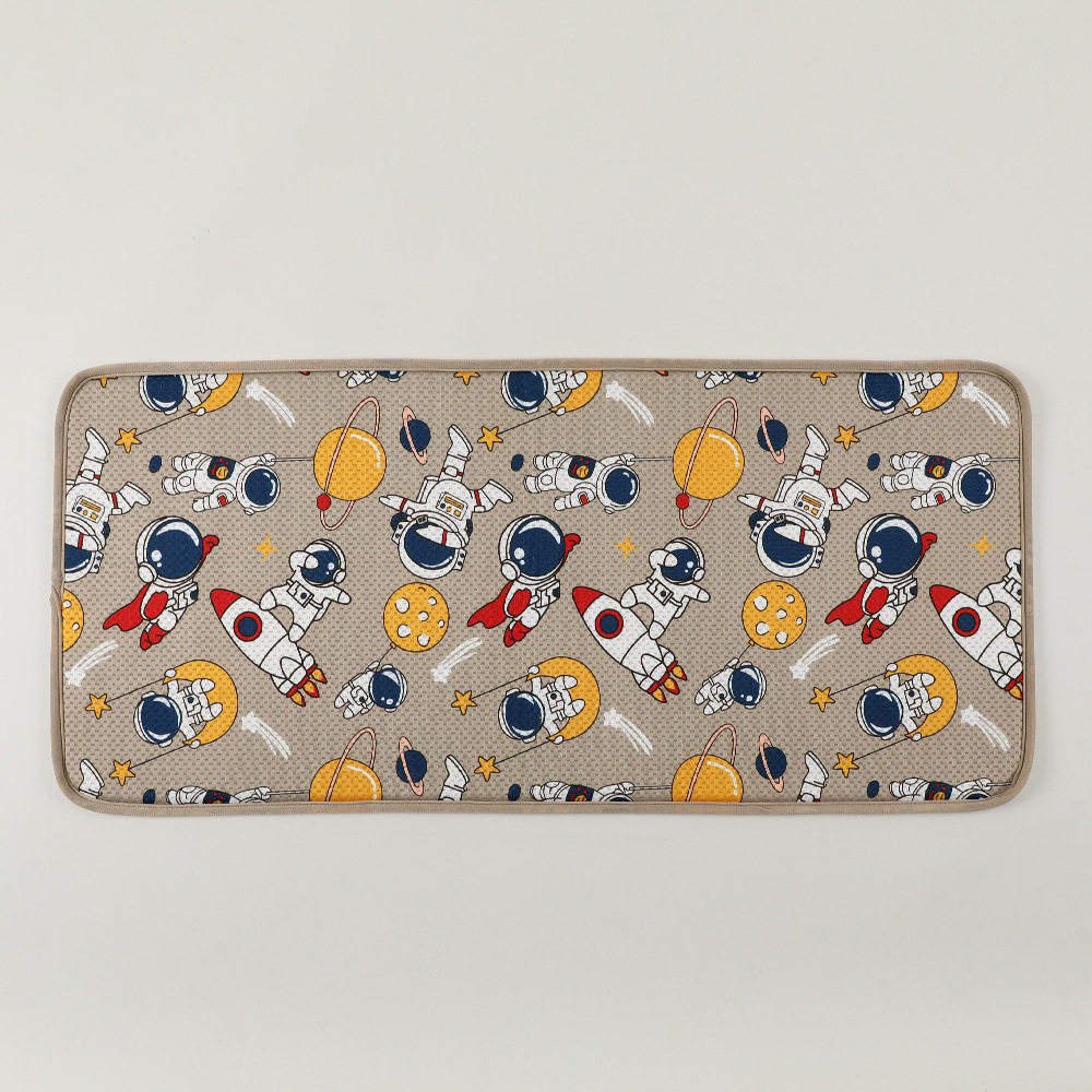 Transfronterizos venta caliente microfibra esterilla de bar impresa absorción de agua aislamiento de la almohadilla de comedor absorción de agua secado rápido esterilla multifuncional