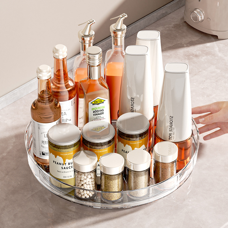 Estante de condimento giratorio 2025 encimera de cocina aceite multifuncional sal salsa vinagre suministros de condimento caja de almacenamiento