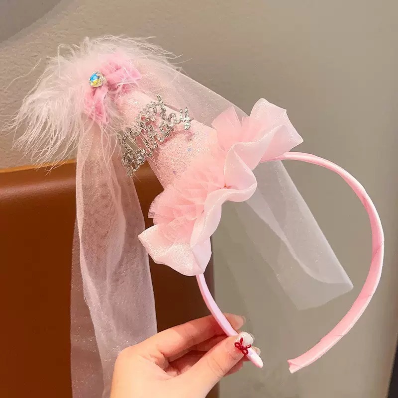 小女孩生日帽子皇冠发箍女童樱桃蛋糕头箍儿童公主风网红洋气头饰|undefined