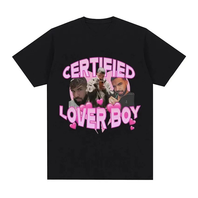 Certified Lover Boy Music Album T-Shirt Funny Drake Meme Graphic T-Shirt Men Hip Hop Fashion