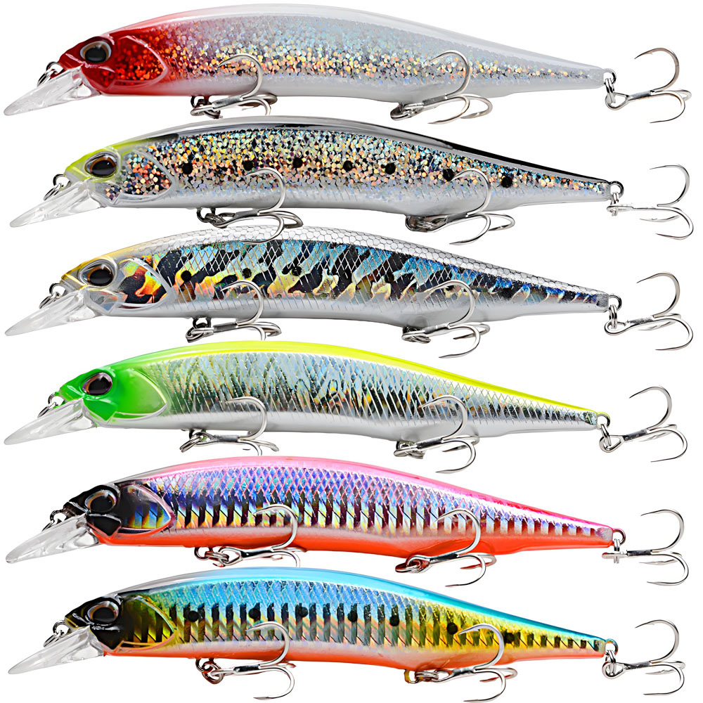 高端三钩米诺远投响珠路亚饵血槽钩钓鱼用品浮水假饵12cm/18.3g鱼