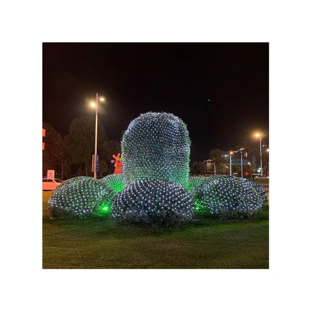 Fabricante en stock impermeable red de pesca Luz de Navidad decoración de vacaciones 200led Cadena de luz al aire libre ingeniería brillo estrella luz de color