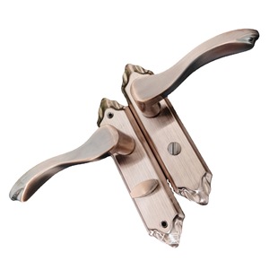 Hongwei factory direct stainless steel Red bronze bathroom toilet door toilet door BK single tongue three-piece Lock