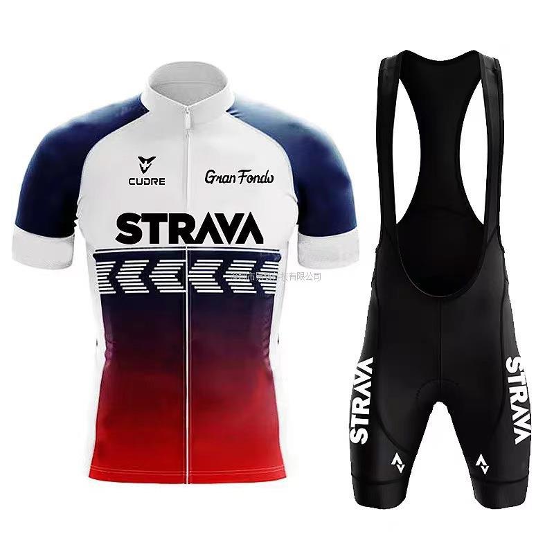 Cross-Border Exclusive 2025 New Cycling Jersey Set Short-Sleeve Men's Top Road Bike Breathable Dropshipping