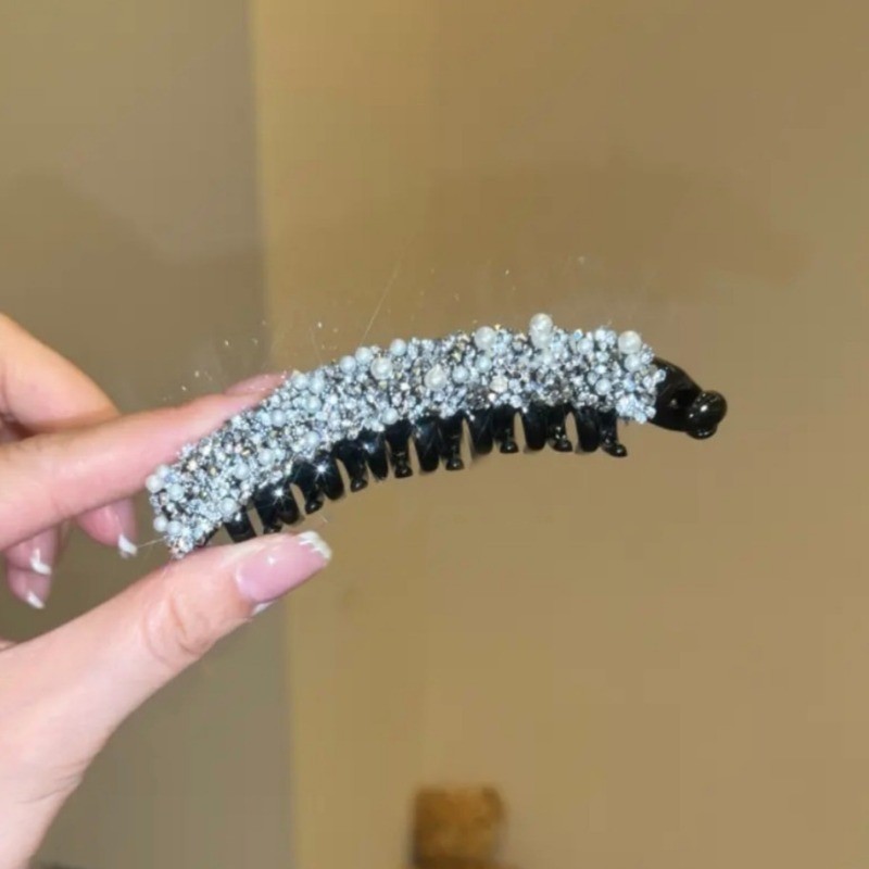 Temperamento coreano satén clip de agarre de cola de caballo femenino artefacto flojo natural plegado adornos de cabello salvajes fijos image 26