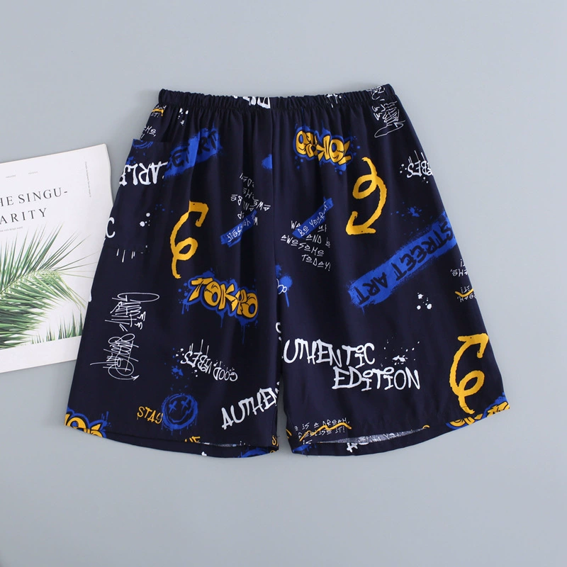 Beach trousers for leisure, shorts, 3D, plus size