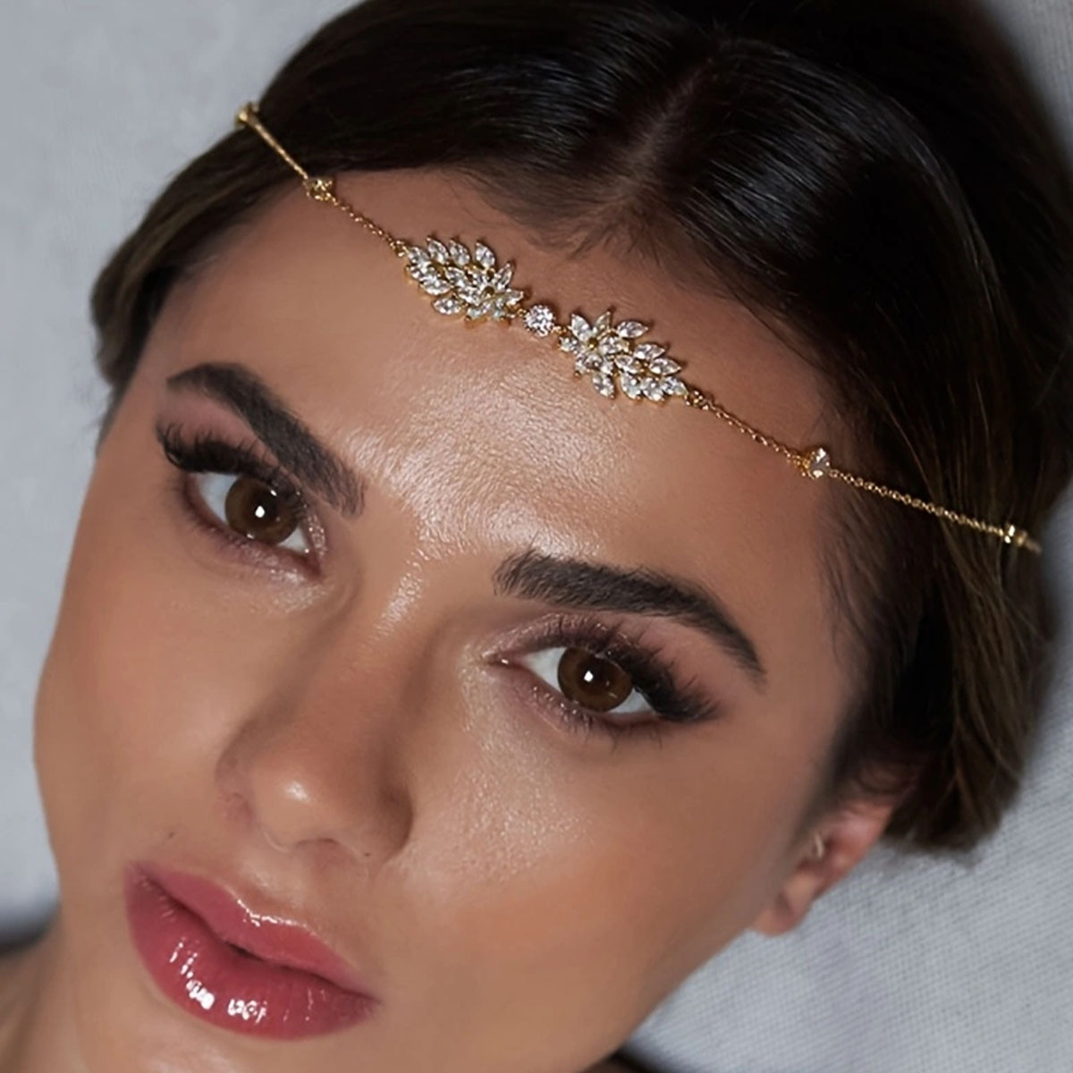 European and American Cross-Border New Fashion Forehead Headband Light Luxury High-End Classic Versatile Bridal Wedding Accessories
