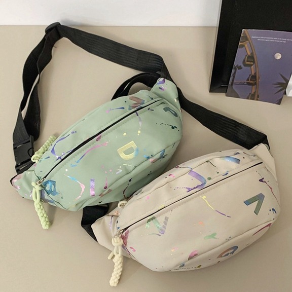 Nuevo bolso de pecho para mujeres japonesas Harajuku ropa de viento bolso deportivo de alta capacidad marca de tendencia versátil bolso de cintura de bicicleta para estudiantes