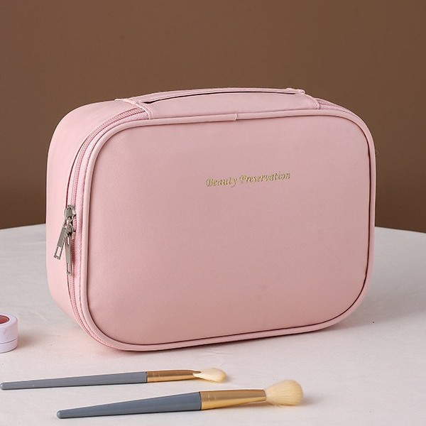 Cross-border new product: customizable makeup bag with large capacity, high-end feel, multifunctional, popular on Douyin, women's brush storage bag
