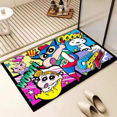 Avtomobil döşəmə paspasları – Door Easy-care Foot Mat - superman-shin-chan-4060cm-diatom-mud-25mm