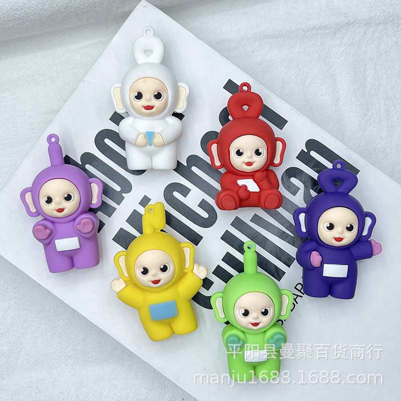 Teletubbies キーホルダーペンダントブラインドボックスバブルマートフィギュアかわいいペンダント小さなギフト絶妙なキーホルダー人形|undefined