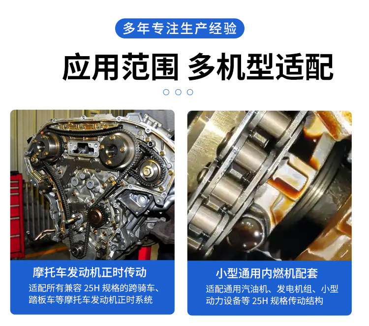 25H Camshaft Timing Chain Motorcycle Engine Timing Chain Direct Sales from the Source Factory High Quality