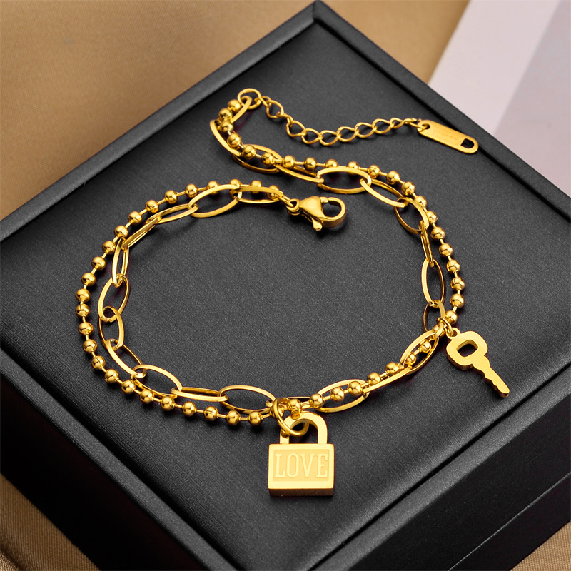 Corea del Sur Dongdaemun moda pulsera de acero de titanio nicho mujer diseño de acero inoxidable sensación de alta calidad joyas de pulsera transfronteriza universal