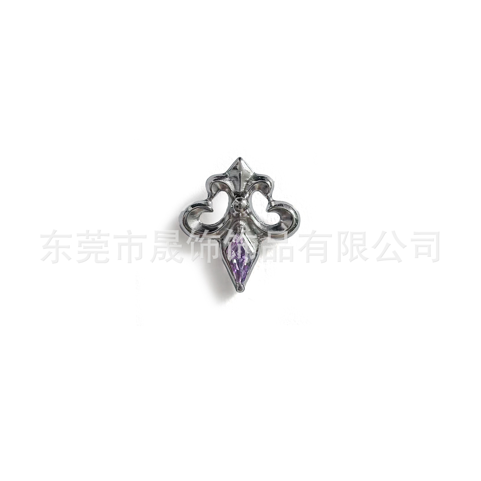 F136钛合金风筝石鸢尾花耳钉G23钛内螺纹锆石唇钉舌钉穿孔饰品头
