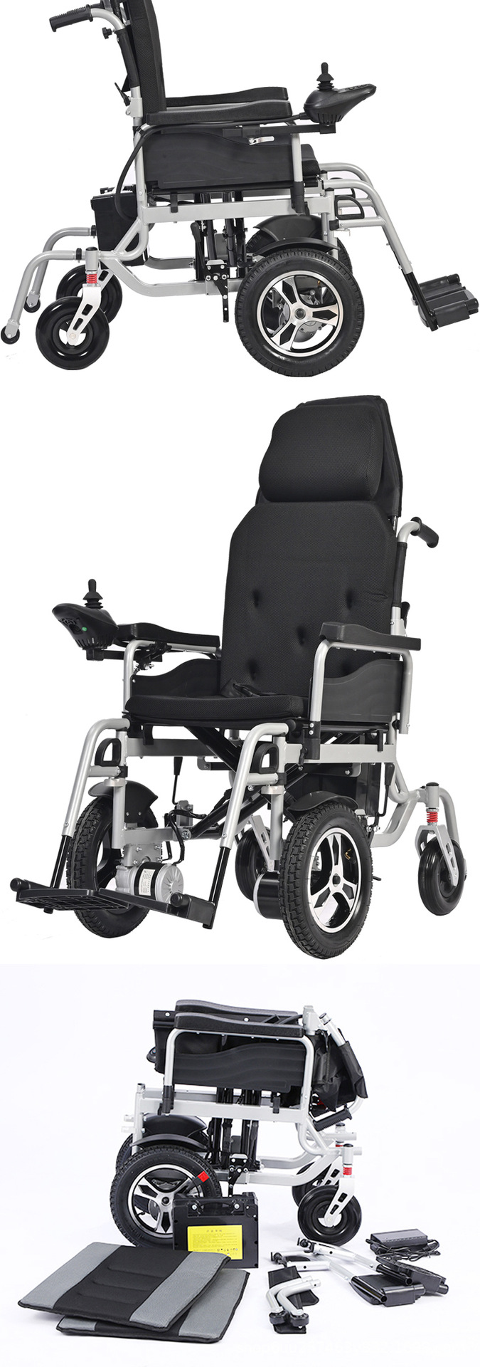 Electric Wheelchair Manufacturers Fully Automatic Intelligent Wheelchair Front-Drive Folding Lightweight Four-Wheel Scarer for the Elderly and Disabled