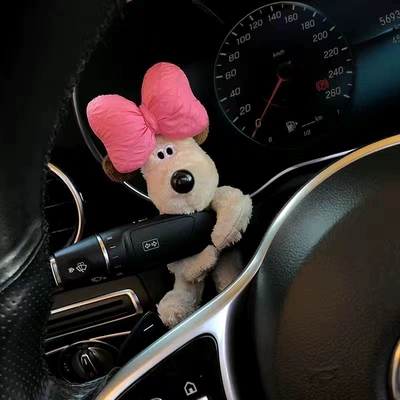 Car ornaments Small Plush Dog Doll for - 12cm-rose-red-bow-huaibao-chief-dog