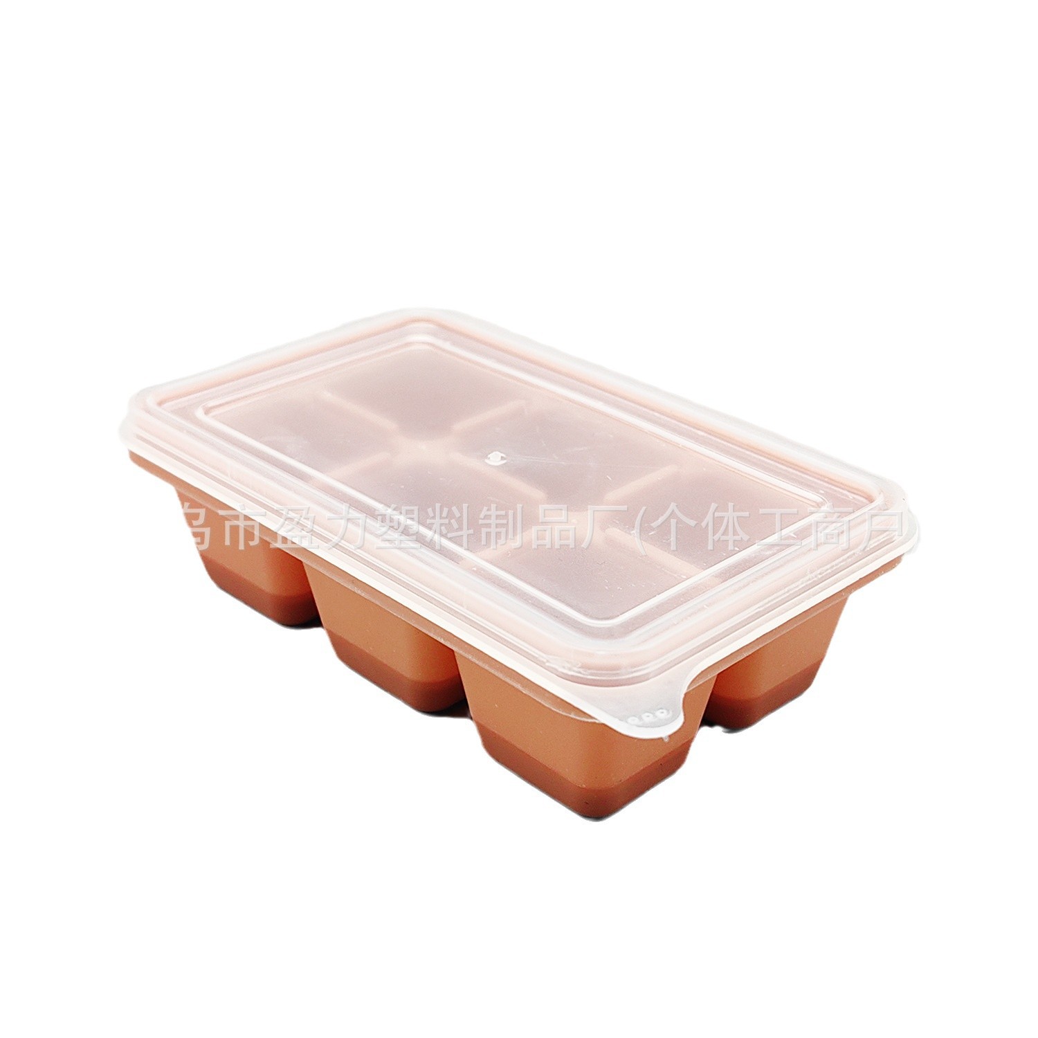 Caja de hielo de plástico de grado alimenticio, molde de congelación, dispositivo de congelación rápida, refrigerador doméstico, caja de hielo de congelación casera, rejilla de hielo cuadrada de 6 compartillas