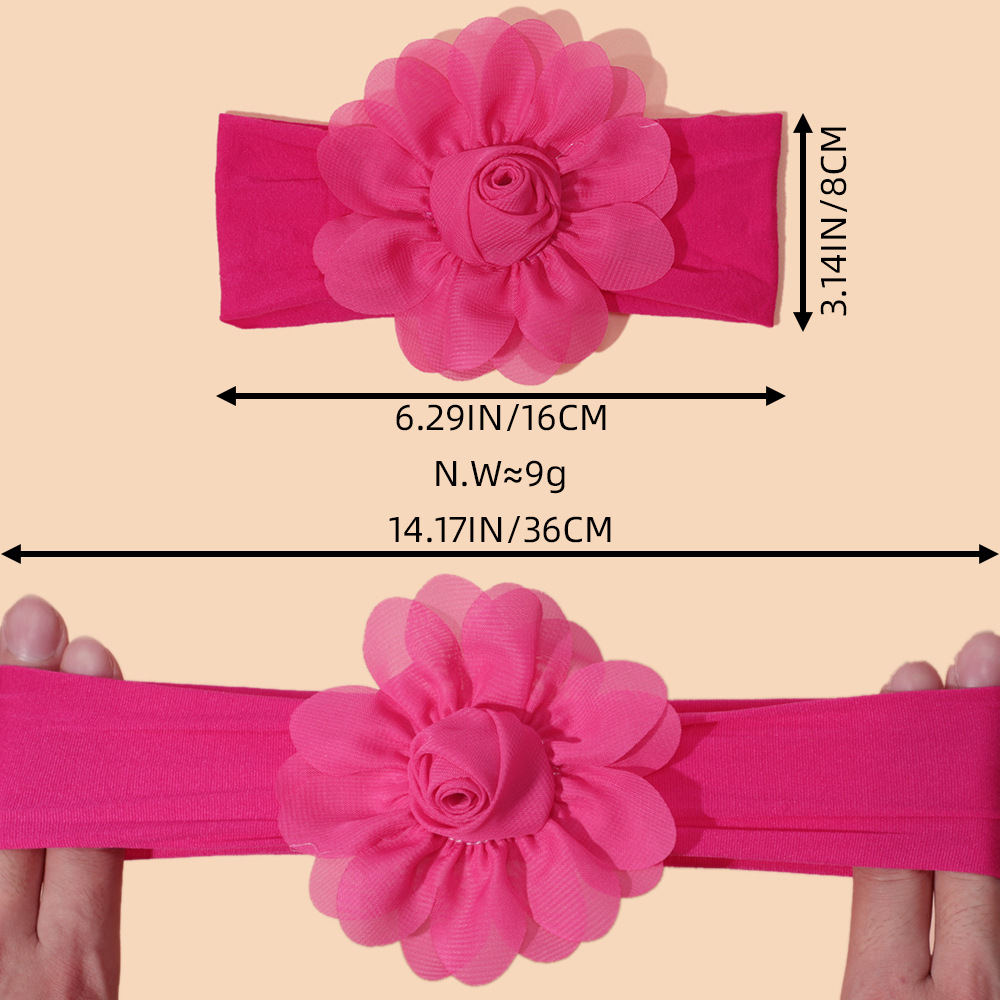 Sweet Simple Style Flower Polyester Hair Band display picture 2