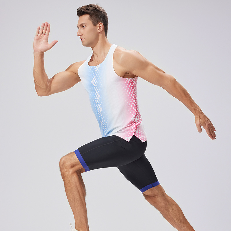 K New Sports Vest Men's Sleeveless Printed Fitness Vest Running Breathable Lightweight Quick Drying Vest_viptrois.com