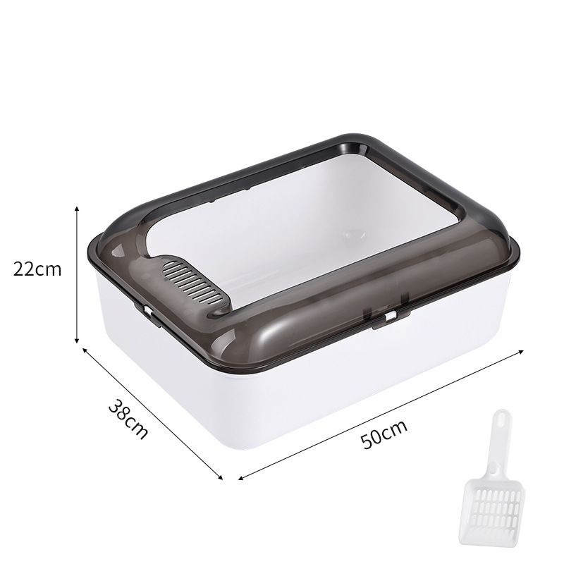 빵 고양이 배변 상자 흰색 대형