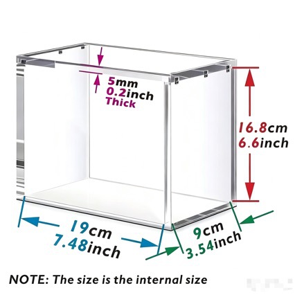 Cross-border hot-selling wholesale anti-UV acrylic Pokémon collection box dustproof cartoon figure storage display box