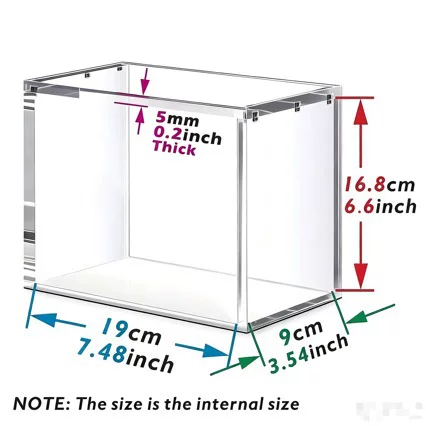 Cross-border hot-selling wholesale anti-UV acrylic Pokémon collection box dustproof cartoon figure storage display box