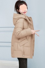 2025冬季大码棉衣女中长款连帽百搭棉服韩版宽松加厚棉袄外套