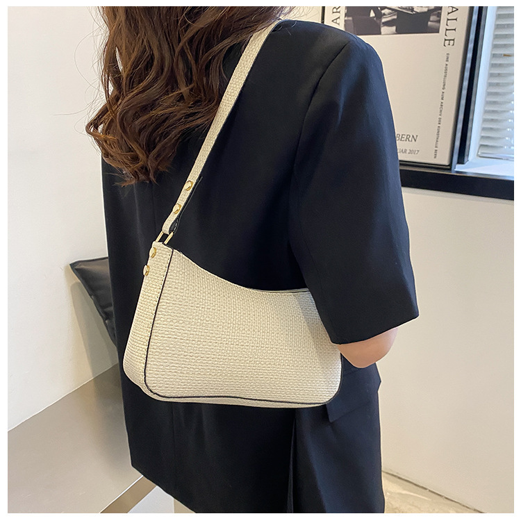 Vintage Solid Color Underarm Bag - Image 9