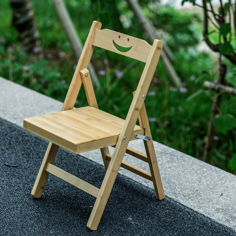 silla de madera maciza, silla de bambú, taburetes para niños, ocio al aire libre, pesca portátil, taburetes plegables para el hogar