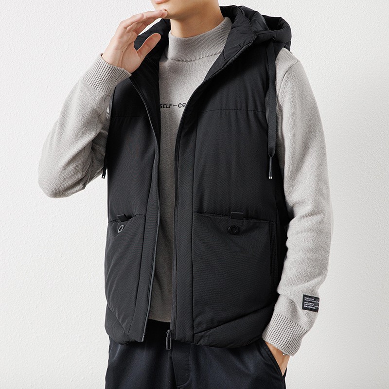M - 8XL extra tamaño primavera / otoño invierno chaleco cálido para hombres chaleco de moda de algodón grueso chaleco exterior para hombres
