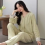 冬季v领秋冬外穿家居服