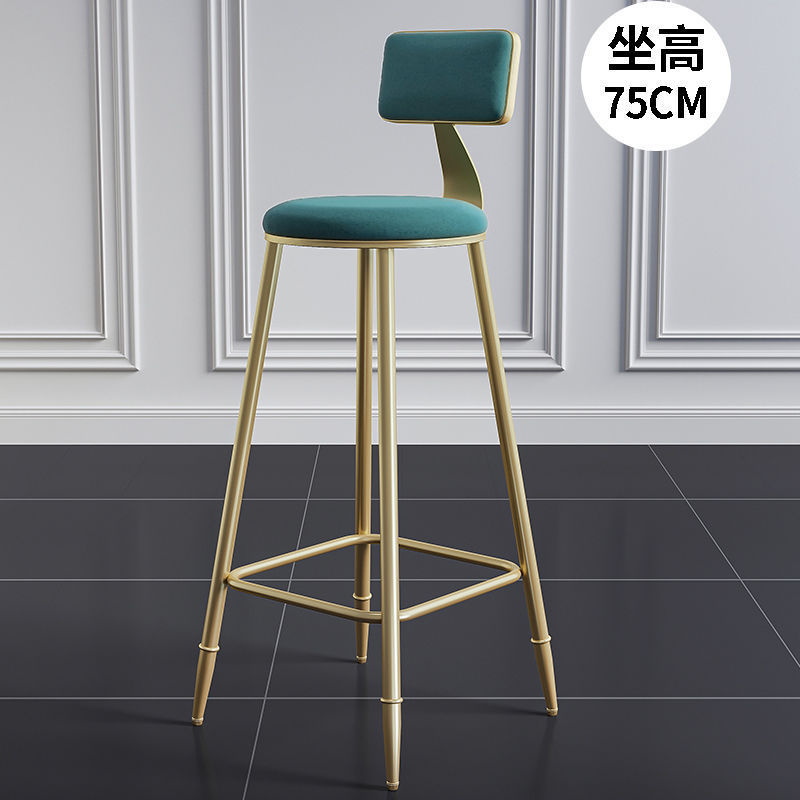 Silla de bar de hierro forjado simple taburetes de bar modernos para comidas caseras respaldados taburetes de bar de lujo ligero image 41
