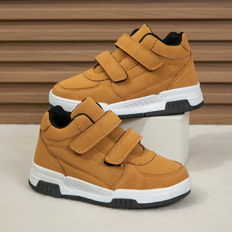 跨境儿童鞋子男童高帮板鞋休闲轻便运动软底中大童学生高帮板鞋潮