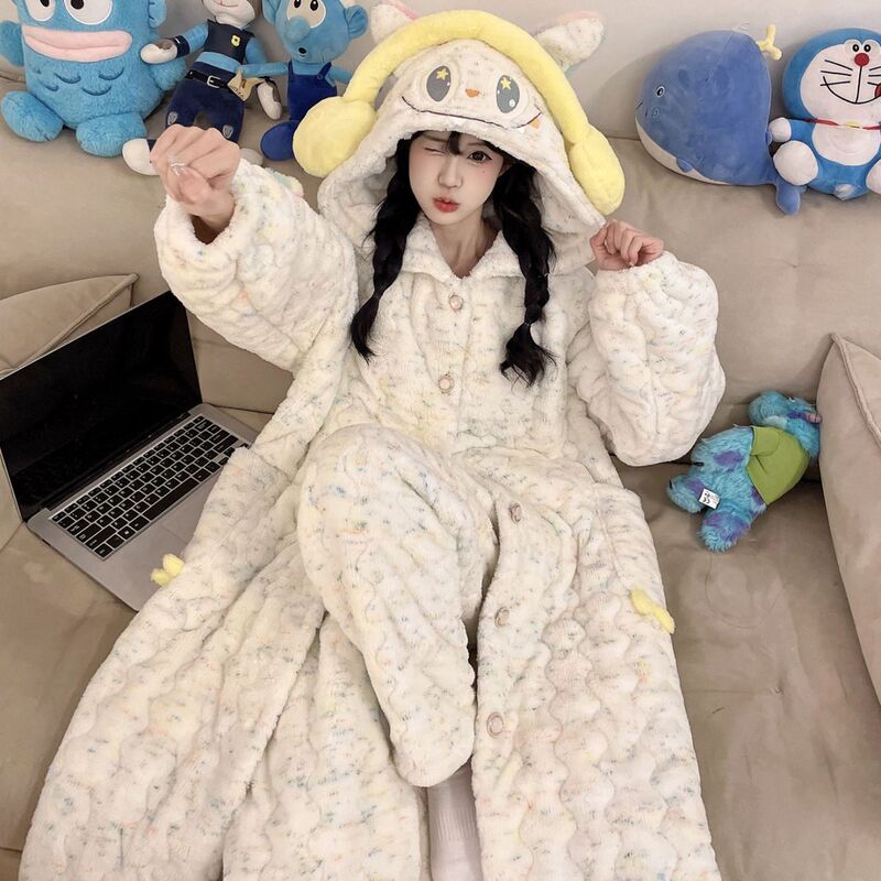 【Winter Special Offer - Long Thick Padded】Cartoon Hooded Cute Warm Pajamas Wholesale from Factory Source 【Winter Special Offer - Long Thick Padded】Cartoon Hooded Cute Warm Pajamas Wholesale from Factory Source