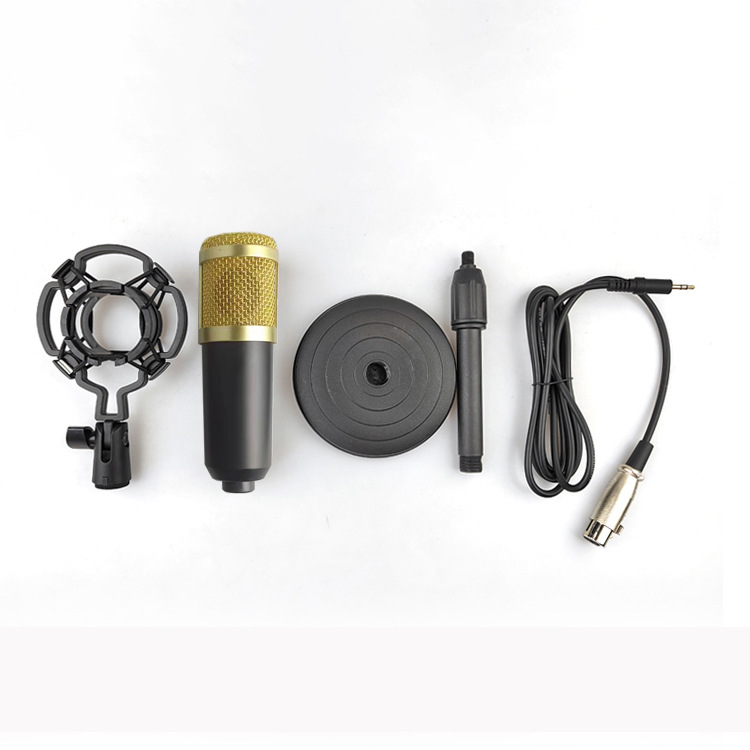 BM800 micrófono de condensador tarjeta de sonido V8 soporte de grabación de computadora de anclaje transfronterizo diafragma grande transmisión en vivo conjunto completo