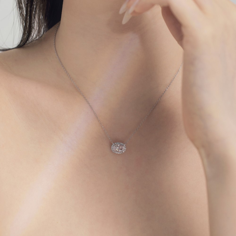 Geometric Pattern Women's Gender 925 Sterling Silver Plating Geometric Pendant Necklace